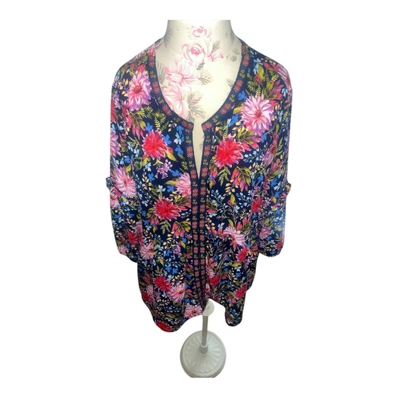 The Pioneer Woman Floral Tunic - Pink and Blue - Picture 6 of 7